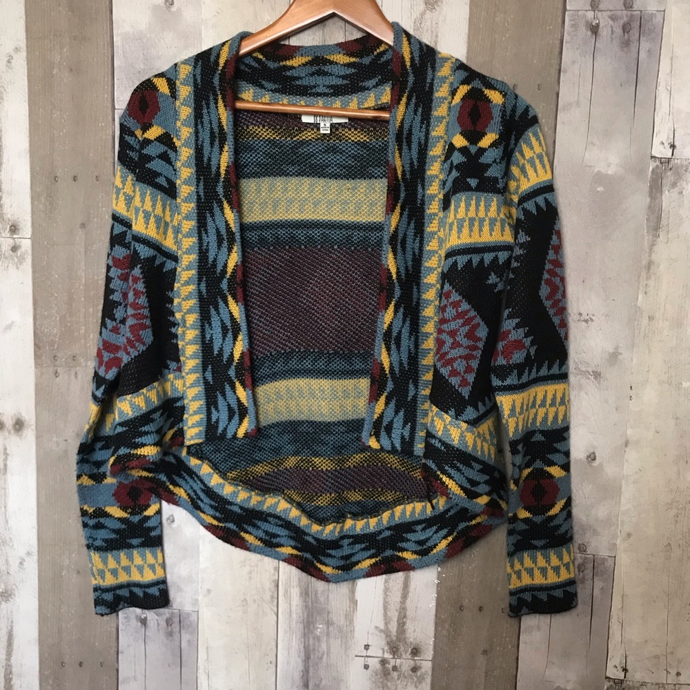 Bb Dakota knit Aztec open cardigan